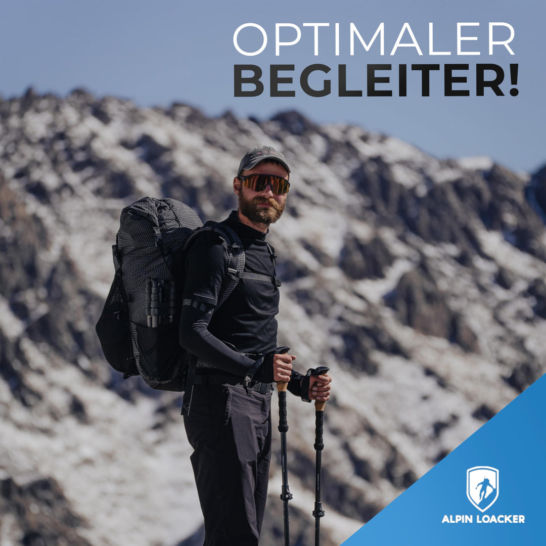Wanderstöcke faltbar Carbon mit Korkgriff 100–120 cm Trekking - Bild 8