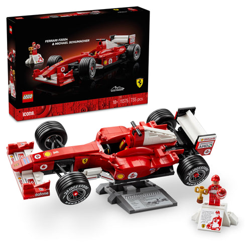 Klemmbaustein-Modellauto Ferrari F2004 F1 mit V10-Motor 735 Teile