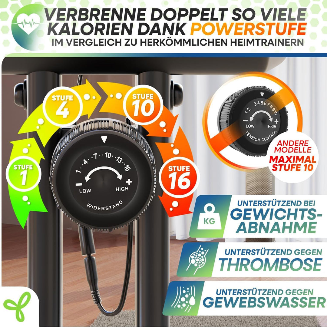 Heimtrainer klappbar Magnetbremse bis 150 kg mit Relax-Foam Sattel - Bild 4