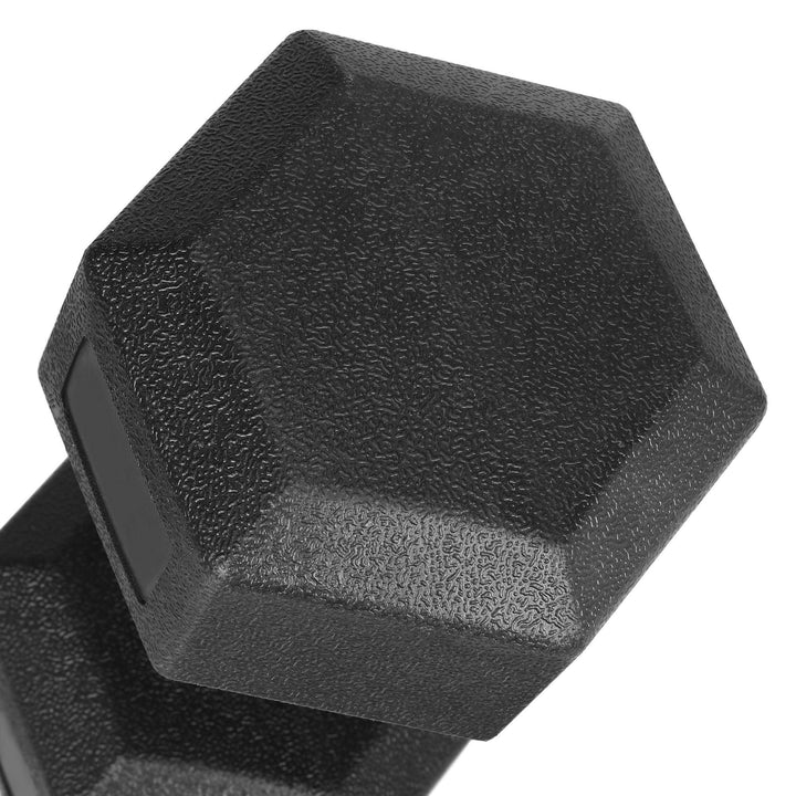Kurzhantel-Set 2x7,5 kg Gusseisen mit PVC-Beschichtung sechseckig - Bild 8
