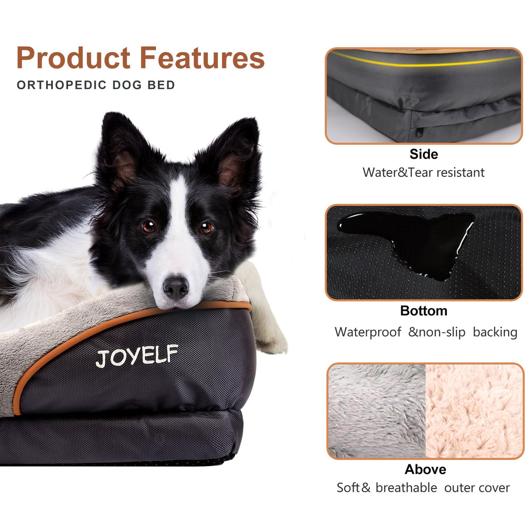 Orthopädisches Hundebett Memory Foam XXL mit waschbarem Bezug - Bild 3