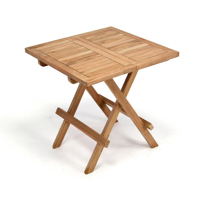 Klapptisch Teakholz quadratisch 50x50 cm für Balkon und Terrasse