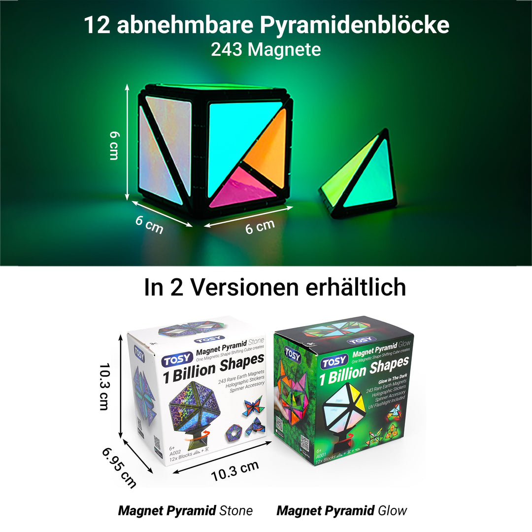 Magnet-Pyramiden-Puzzle leuchtend 12 Teile 243 Magnete STEM-Spielzeug - Bild 11