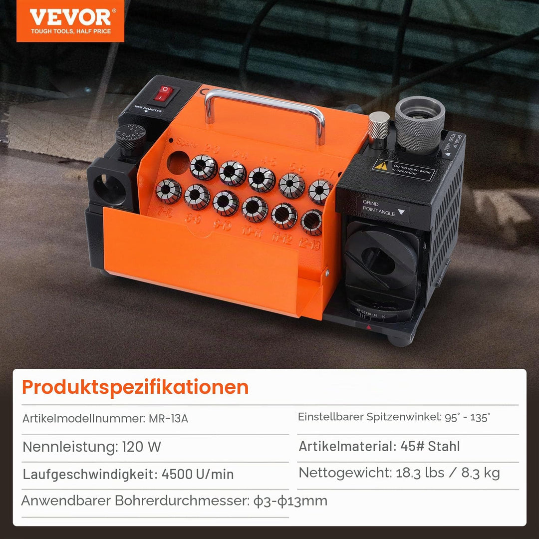 Bohrerschleifgerät 120W CBN-Scheibe für 3–13 mm Bohrer - Bild 7