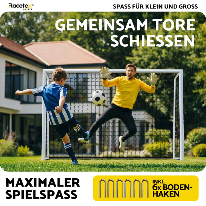 Fussballtor Kinder 300x200 cm Stahl mit Anti-Rost-Beschichtung - Bild 4
