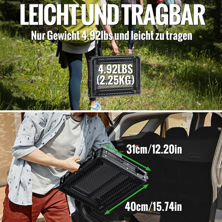Klapptisch Camping höhenverstellbar 58x40cm Aluminium 3 Höhen - Bild 5