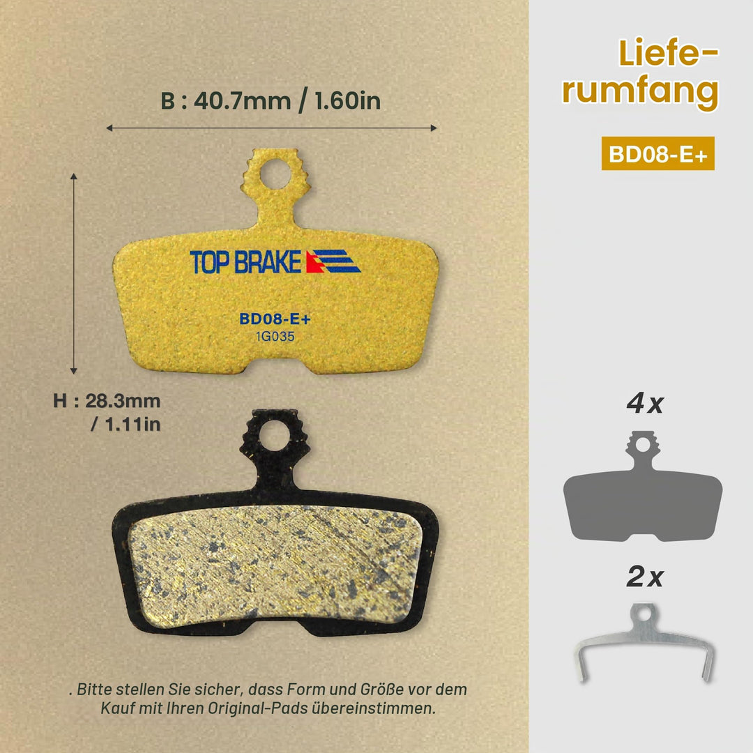 Scheibenbremse E-Bike Beläge SRAM Code/Guide/DB8 2 Paar gold - Bild 5