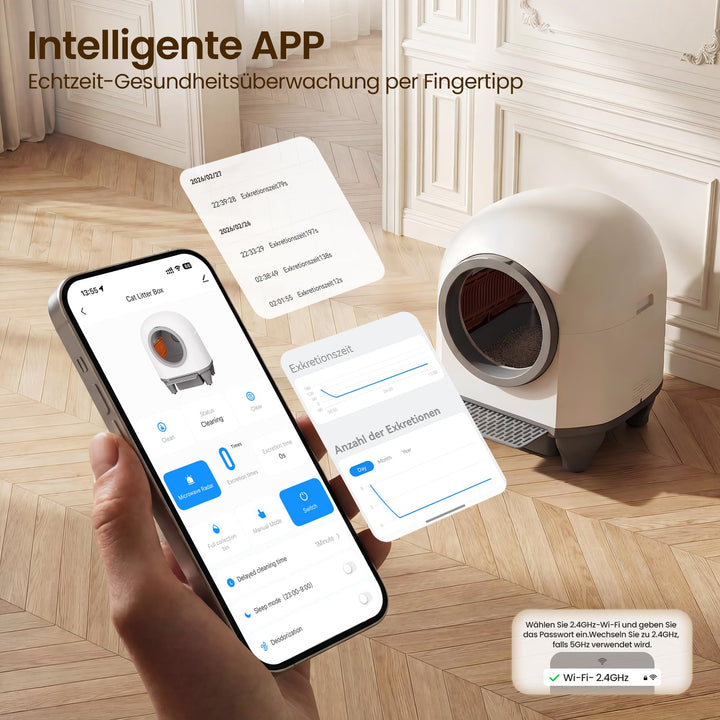 Selbstreinigendes Katzenklo 90L Automatisch mit App-Steuerung - Bild 6