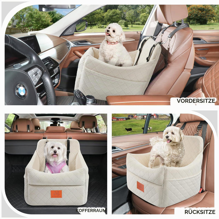 Hunde-Autositz mit Memory-Schaum für Hunde bis 15 kg waschbar - Bild 2