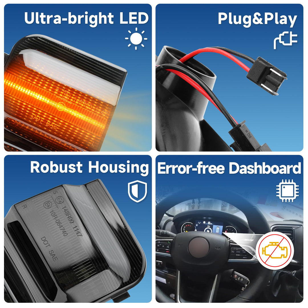 LED Spiegelblinker Fiat Ducato 250 290 CANBUS E4 IP67 schwarz - Bild 8
