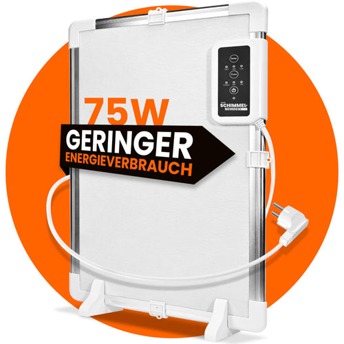 Anti-Schimmelheizung 75W mit Thermostat und Timer zur Wandtrocknung