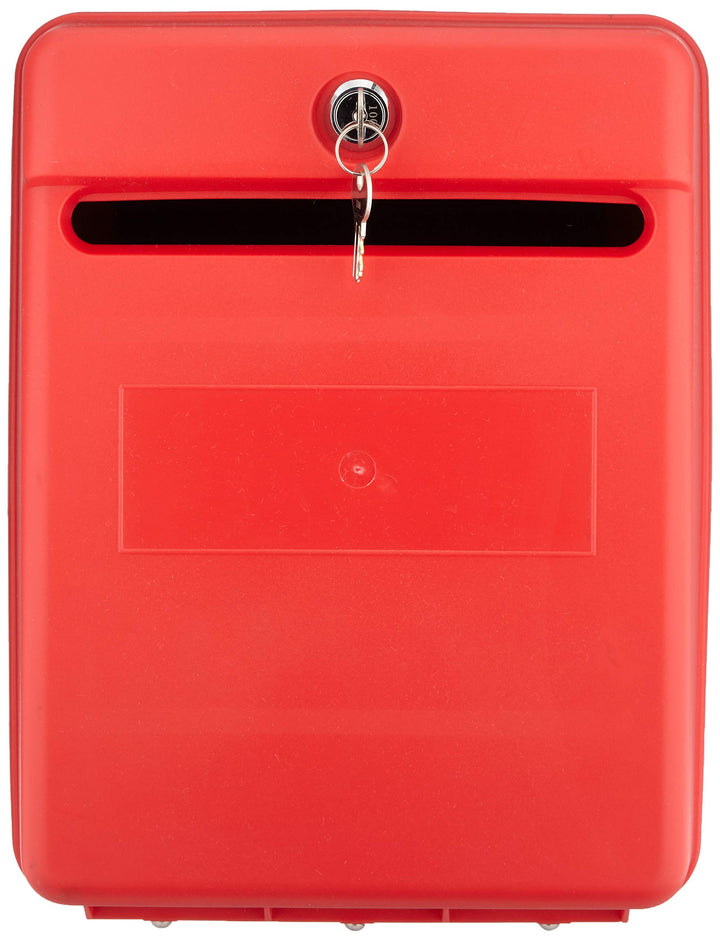 Vorschlagsbox abschliessbar Rot mit Schloss 235x130x310mm Büro - Bild 2