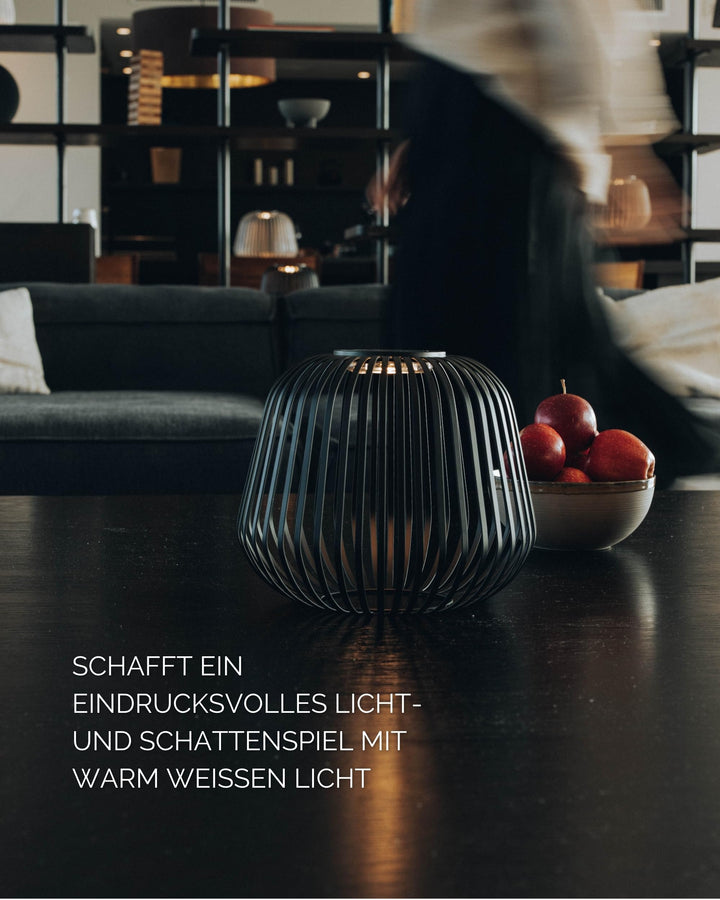 Solarlaterne Eisen kabellos 3-stufig dimmbar USB-C Outdoor - Bild 3