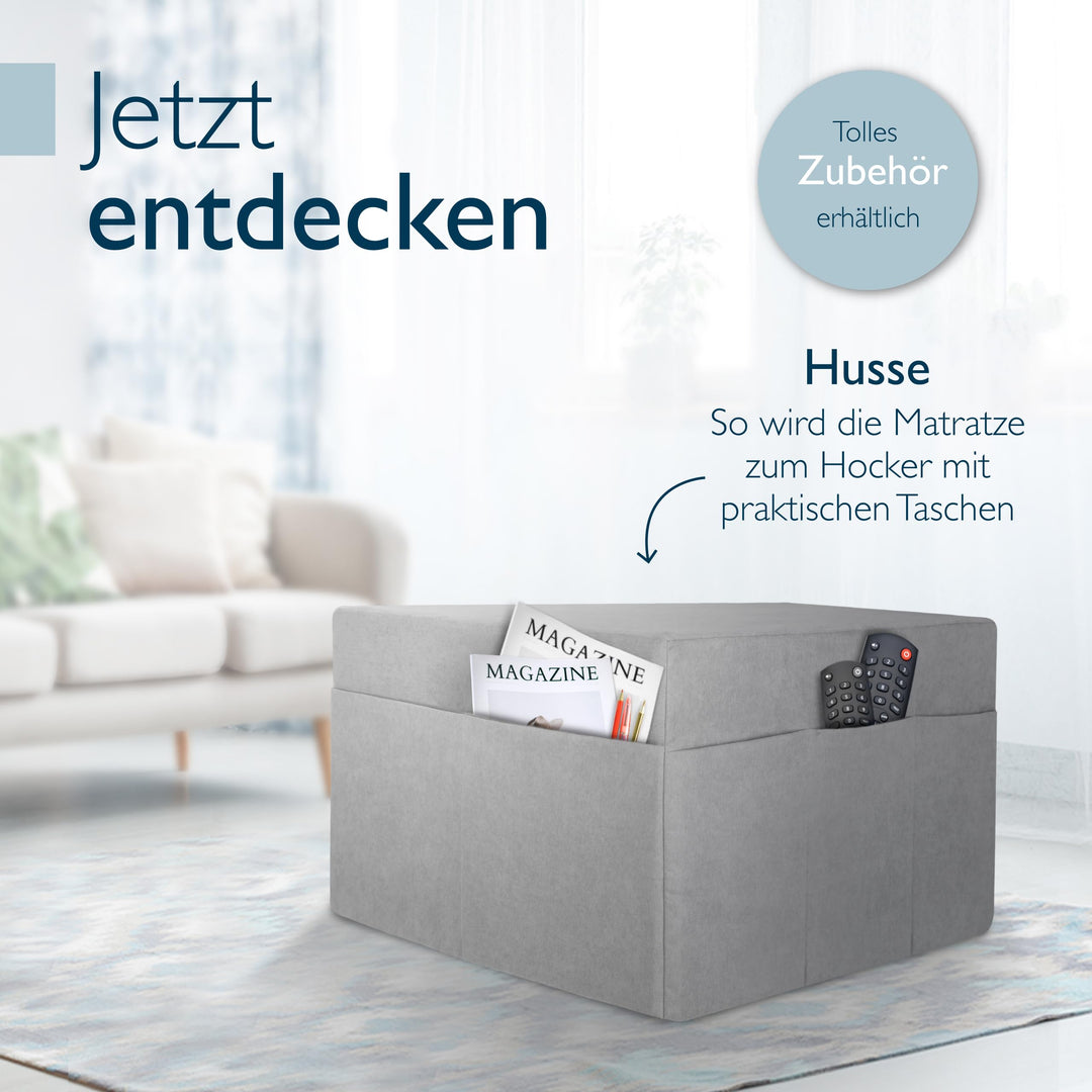 Klappmatratze faltbar 200x90 cm Visco-Schaum Härtegrad H3 mit Tasche - Bild 8
