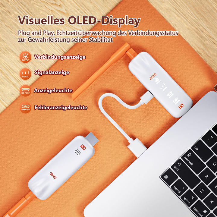 Kabelloser HDMI Transmitter &amp; Receiver 5.8G 1080p bis 6 Displays - Bild 2