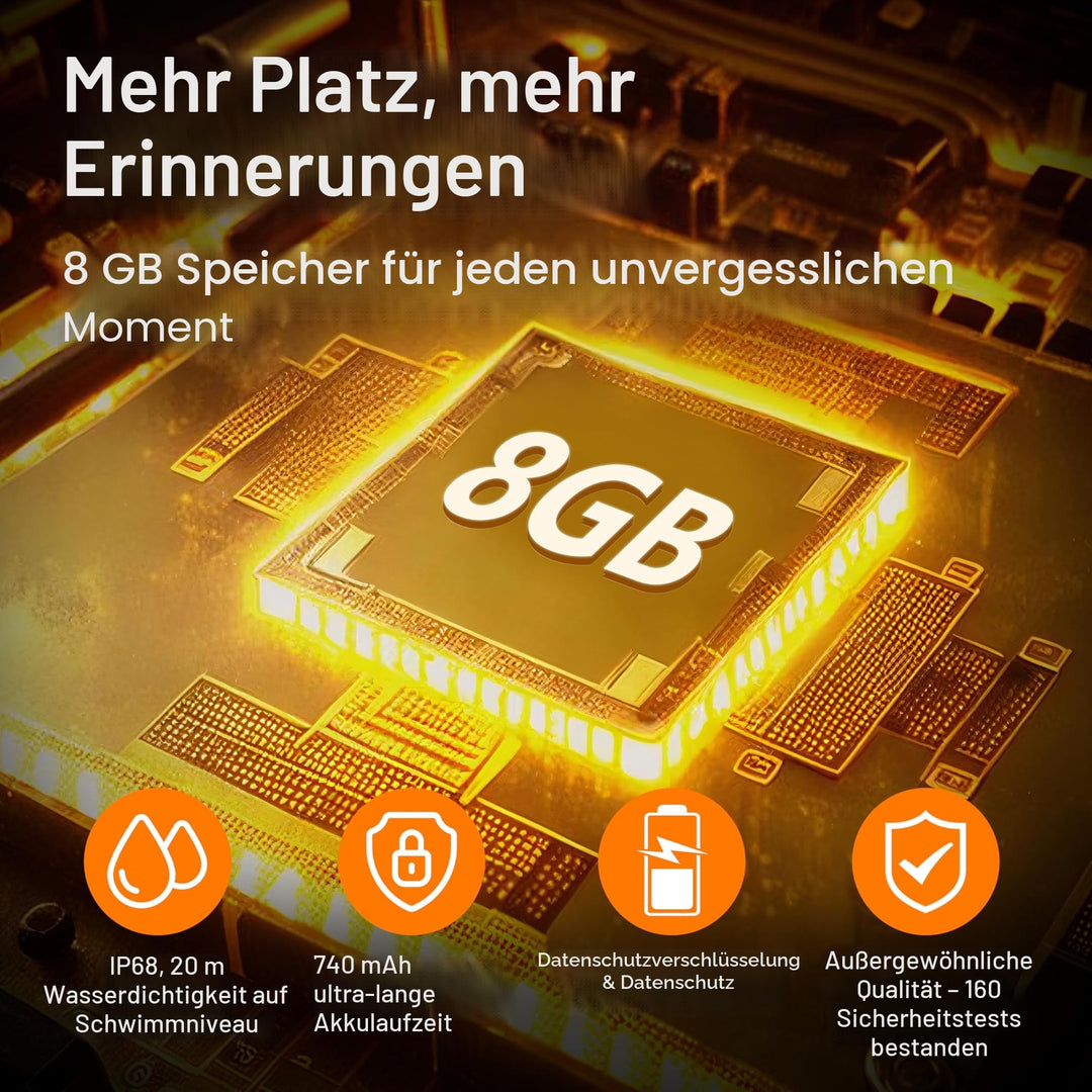 Kinder-Smartwatch mit Videoanruf GPS SIM SOS 740mAh Akku - Bild 6