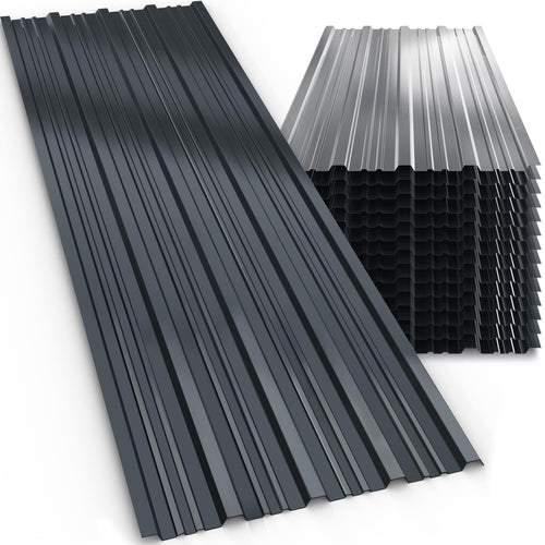 Trapezblech Anthrazit 14er-Set 7m² für Dach und Wand