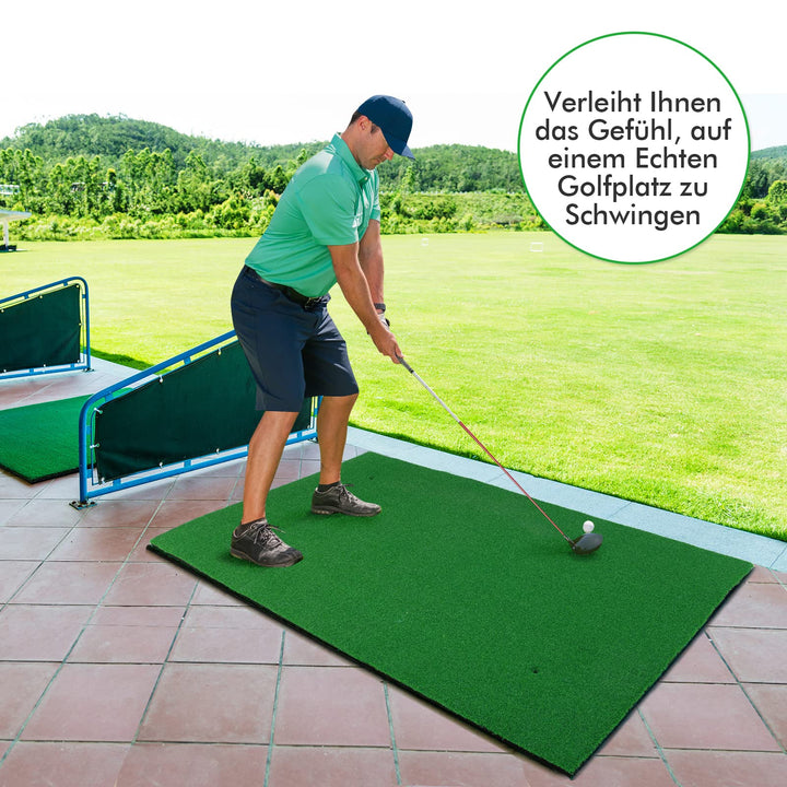 Golf Abschlagmatte 150x100 cm mit 3 Gummi-Tees für Indoor &amp; Outdoor - Bild 8