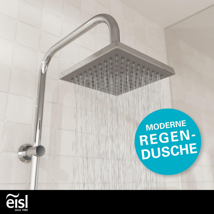 Duschset 2-in-1 Regendusche mit Handbrause ohne Armatur nachrüstbar Chrom - Bild 2