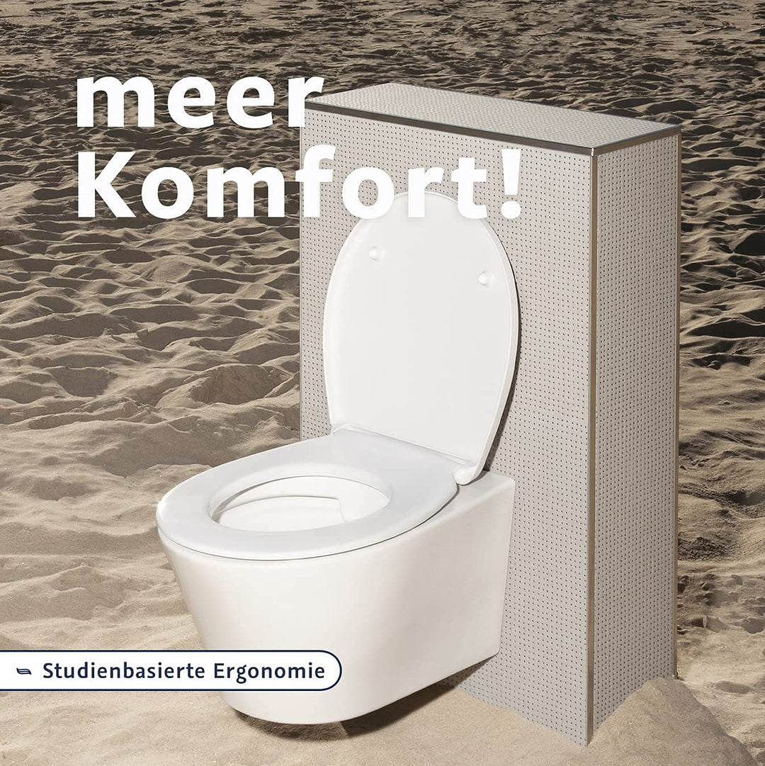 WC Sitz oval mit Absenkautomatik Duroplast antibakteriell weiss - Bild 4