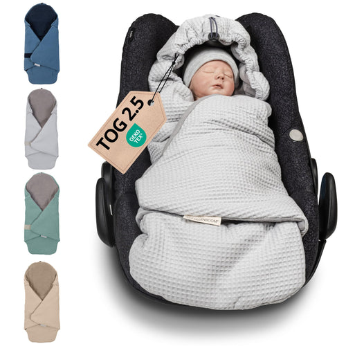 Einschlagdecke Babyschale 2.5 TOG Baumwolle Herbst Winter 0-9 M