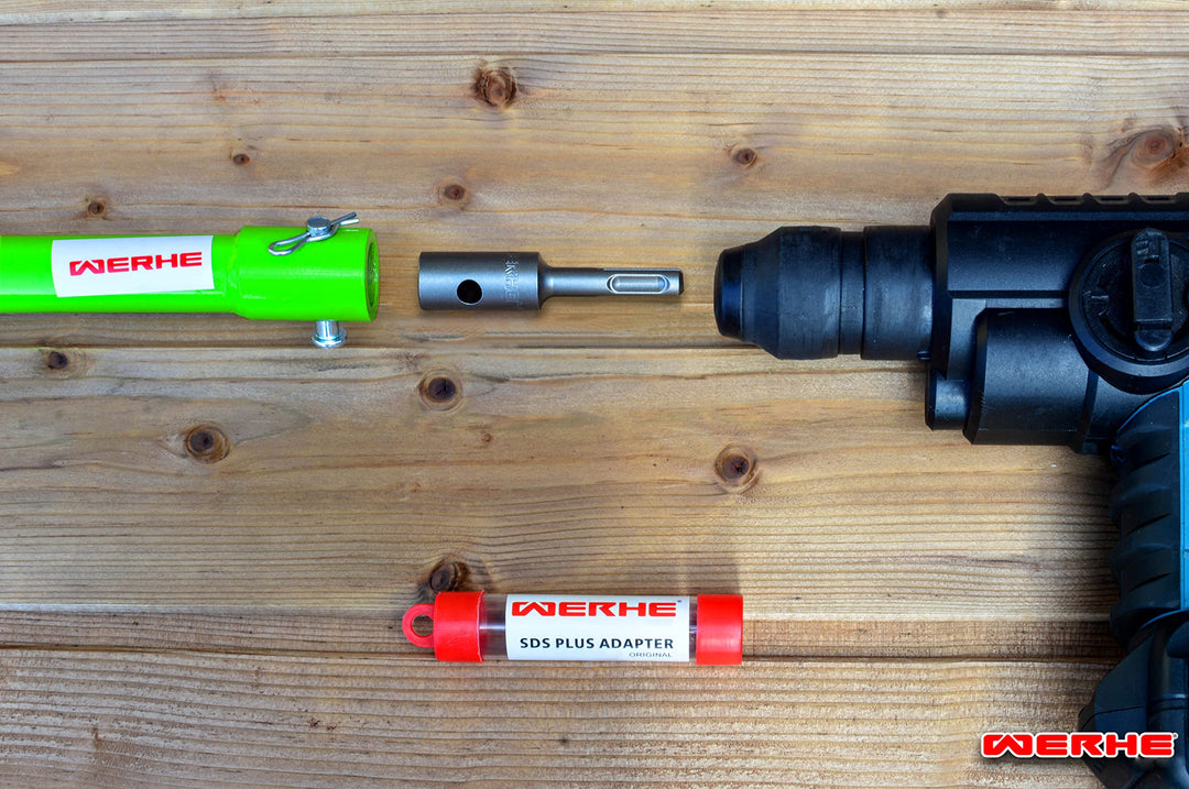 Erdbohrer 100 mm Doppelwendel mit SDS-Plus-Adapter für Zaunpfähle - Bild 4
