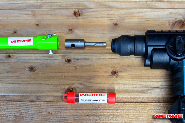 Erdbohrer 100 mm Doppelwendel mit SDS-Plus-Adapter für Zaunpfähle - Bild 4
