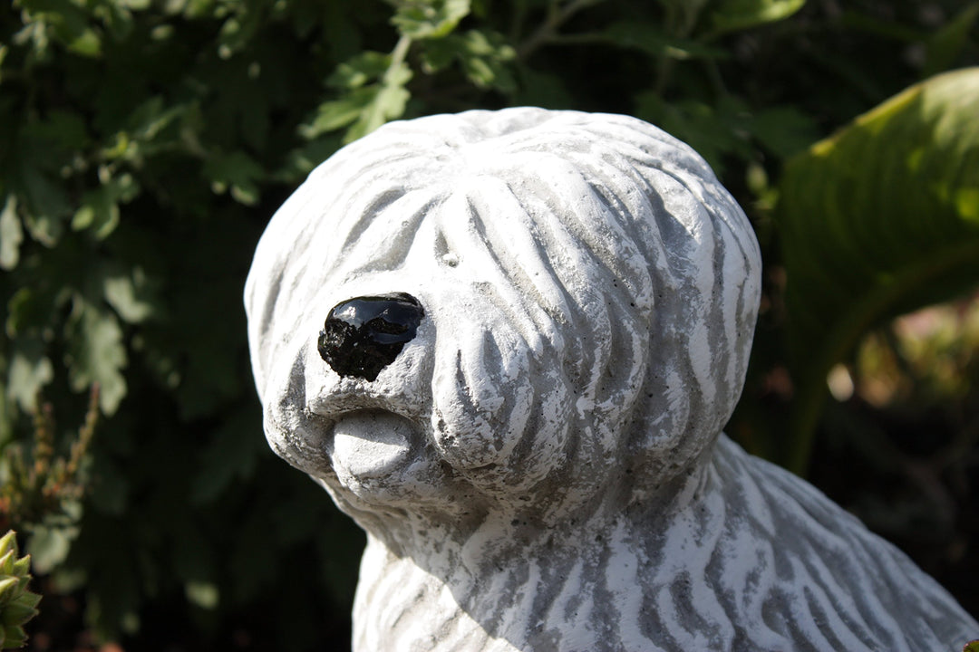 Gartenfigur Bobtail Hund Steinguss frostfest bis -30°C, 27 cm - Bild 3