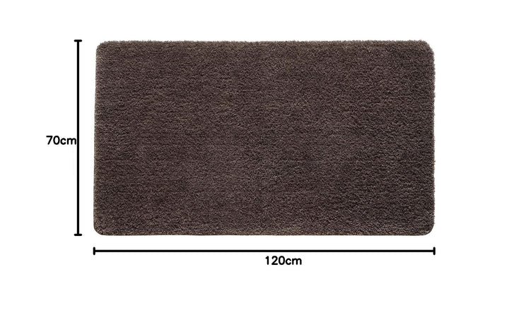 Badematte rutschfest Mikrofaser Braun 70x120 cm waschbar - Bild 2