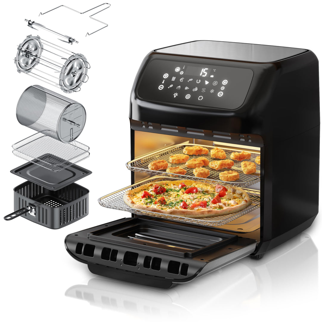 Heissluftfritteuse XXL 12 Liter 8-in-1 mit Touchscreen BPA-frei