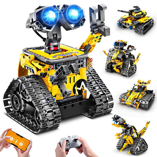 Roboter Bausatz 5-in-1 mit Fernbedienung & App-Steuerung 6-12 Jahre