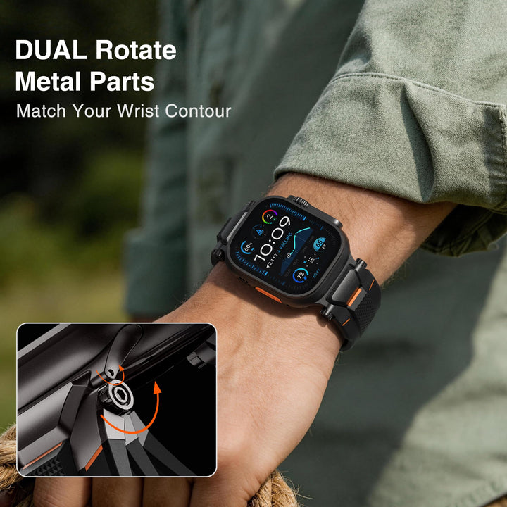Apple Watch Armband Tactical TPU Herren 45/44/49mm Schwarz - Bild 6