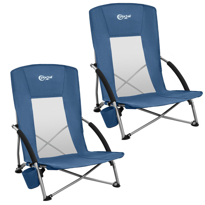 Klappstuhl Camping &amp; Strand faltbar 150 kg Traglast 2er-Set