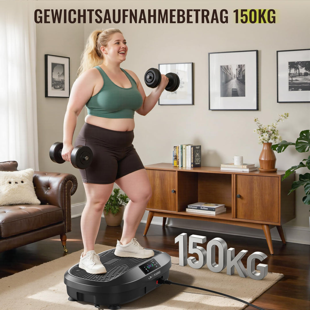 Vibrationsplatte 120 Stufen 150 kg Tragkraft mit Fernbedienung - Bild 8