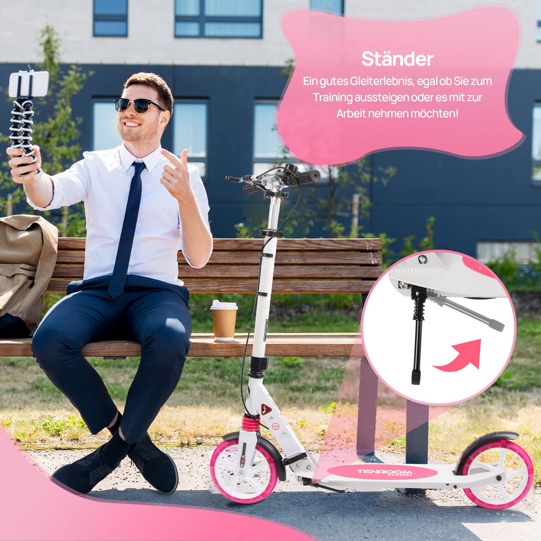 Klapproller Erwachsene &amp; Kinder höhenverstellbar mit LED-Rädern - Bild 6