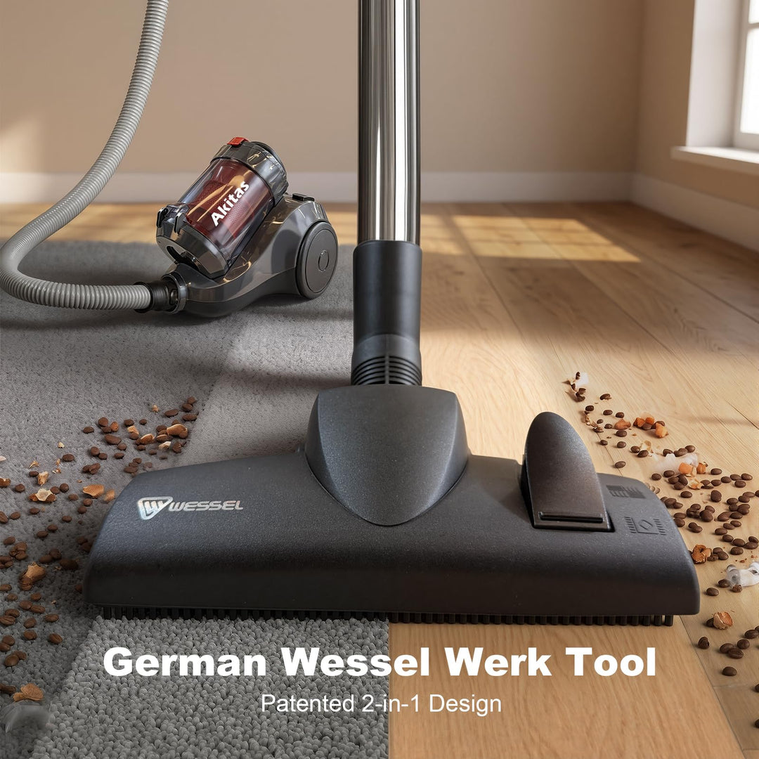 Beutellosem Staubsauger 800W mit 2-in-1-Bürstenkopf für Hartboden und Teppich - Bild 3