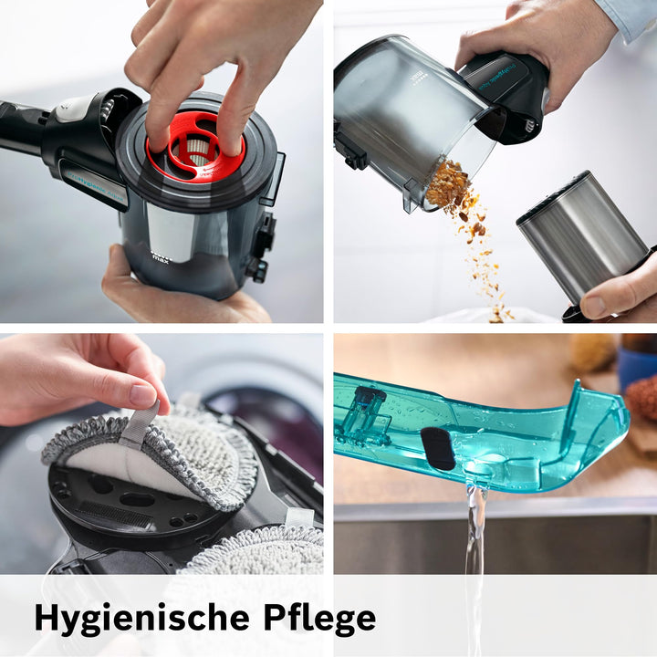 Akku-Staubsauger kabellos 2in1 Saugen &amp; Wischen HEPA Allergiker