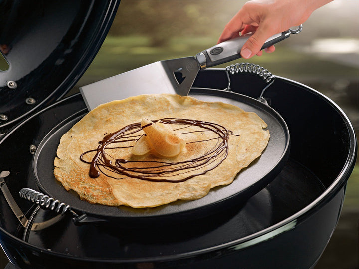 Grillplatte rund Gusseisen 2-seitig Ø 33cm für Kugelgrill - Bild 4