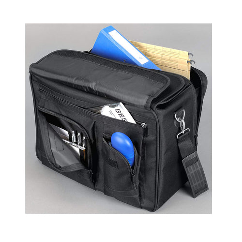 Pilotenkoffer Polyester schwarz 46x34x20 cm mit Organizerfach