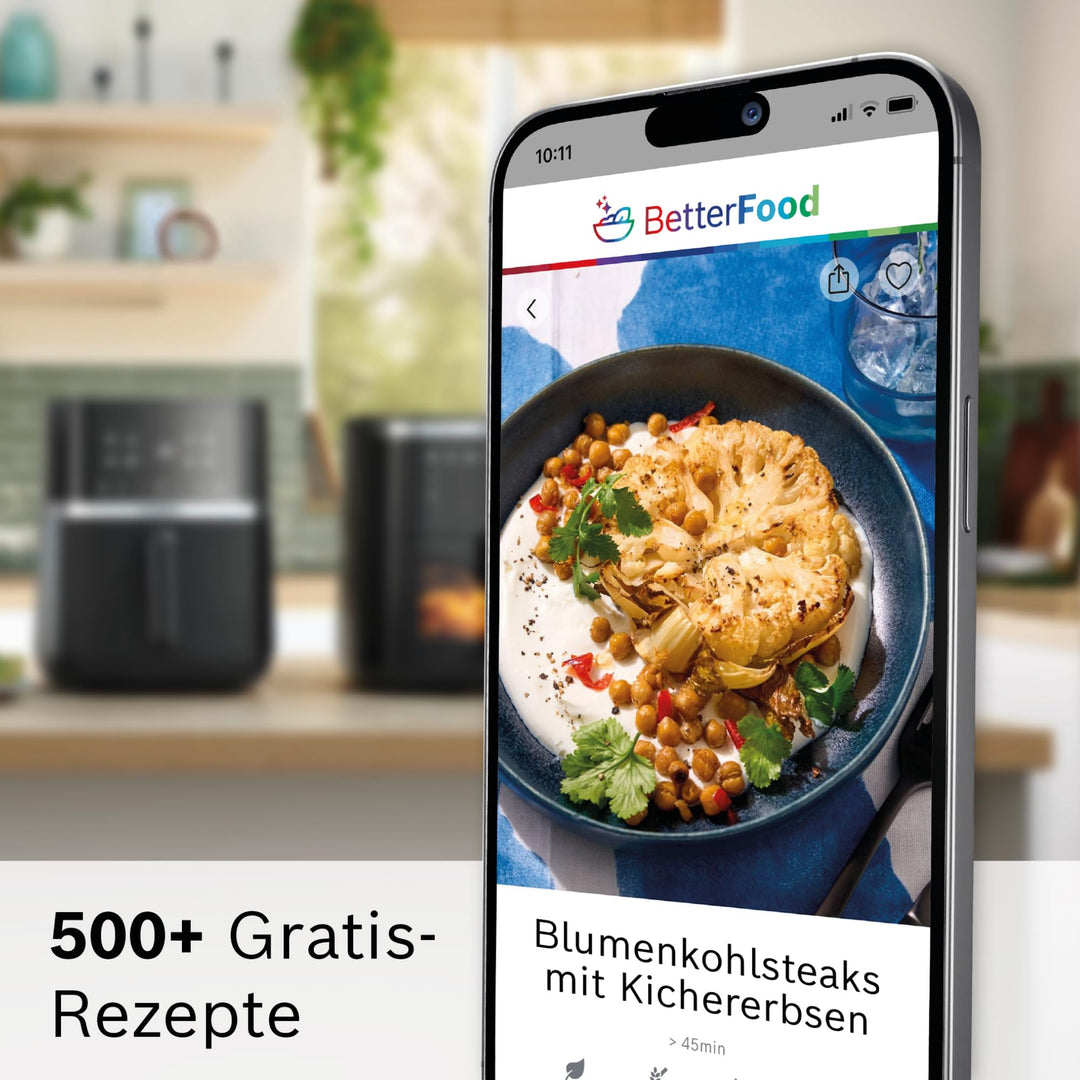 Heissluftfritteuse XXL 7,2 L mit Sichtfenster 7 Programme Creme - Bild 7