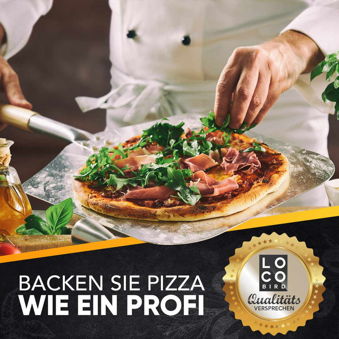 Pizzastein Set Cordierit rechteckig mit Schieber &amp; Rezeptbuch - Bild 4
