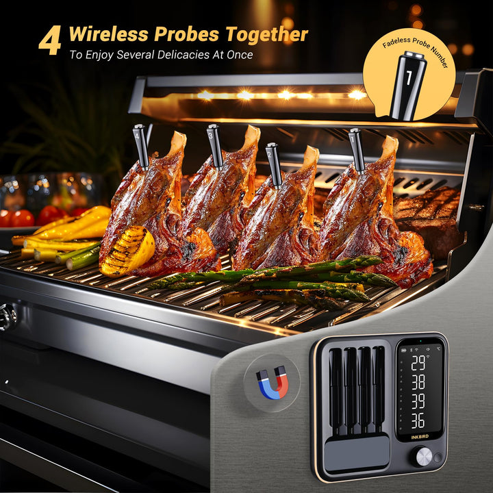 Grillthermometer kabellos 4 Sonden WiFi Bluetooth App-Steuerung - Bild 3