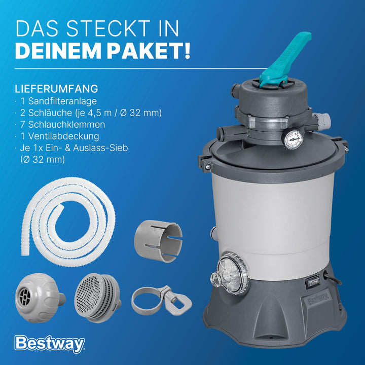 Sandfilteranlage 3.028 l/h 85 W fuer Pools bis 16.600 Liter - Bild 10