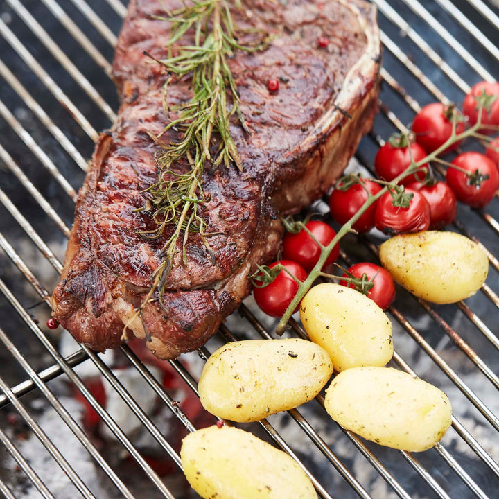 Grillrost verchromt mit Holzgriff 90x40 cm für Grill und Feuerschale - Bild 5