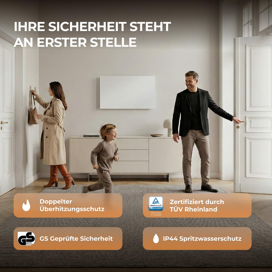 Infrarotheizung Standgerät 1200W mit Thermostat und Fernbedienung - Bild 2