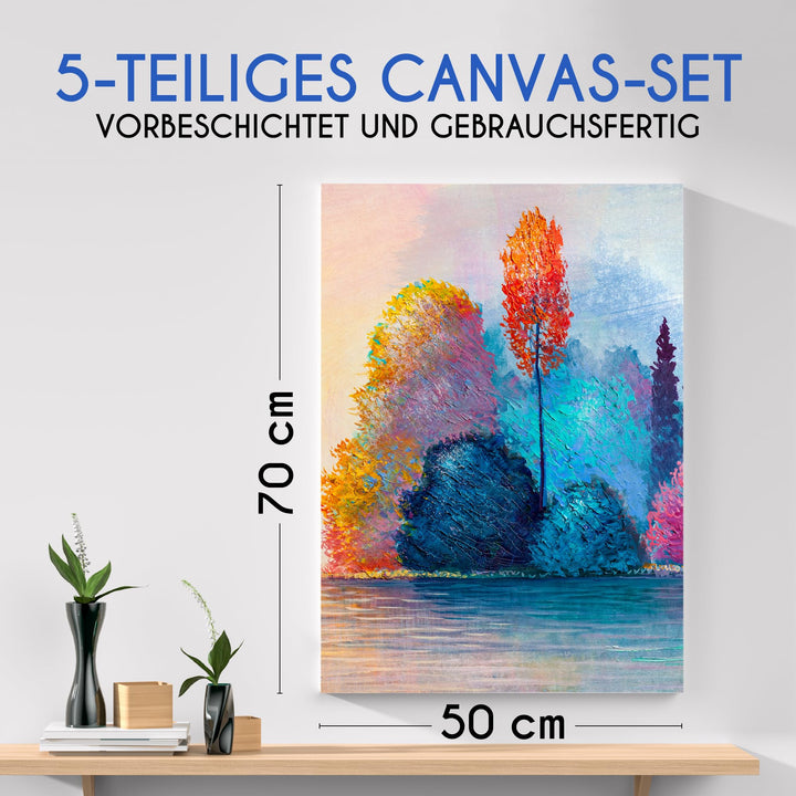 Leinwand auf Keilrahmen 50x70 cm 5er-Set Baumwolle säurefrei - Bild 2