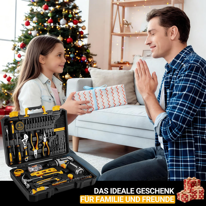 Werkzeugkoffer 133-teilig mit 12V Akkuschrauber für Heimwerker - Bild 9