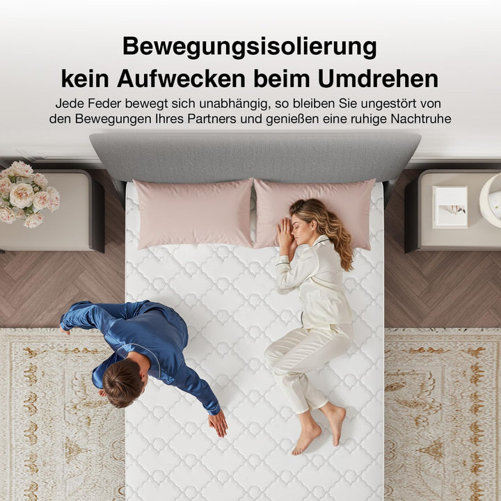Taschenfederkernmatratze 140x200 cm 7-Zonen H3 20 cm Rollmatratze - Bild 6