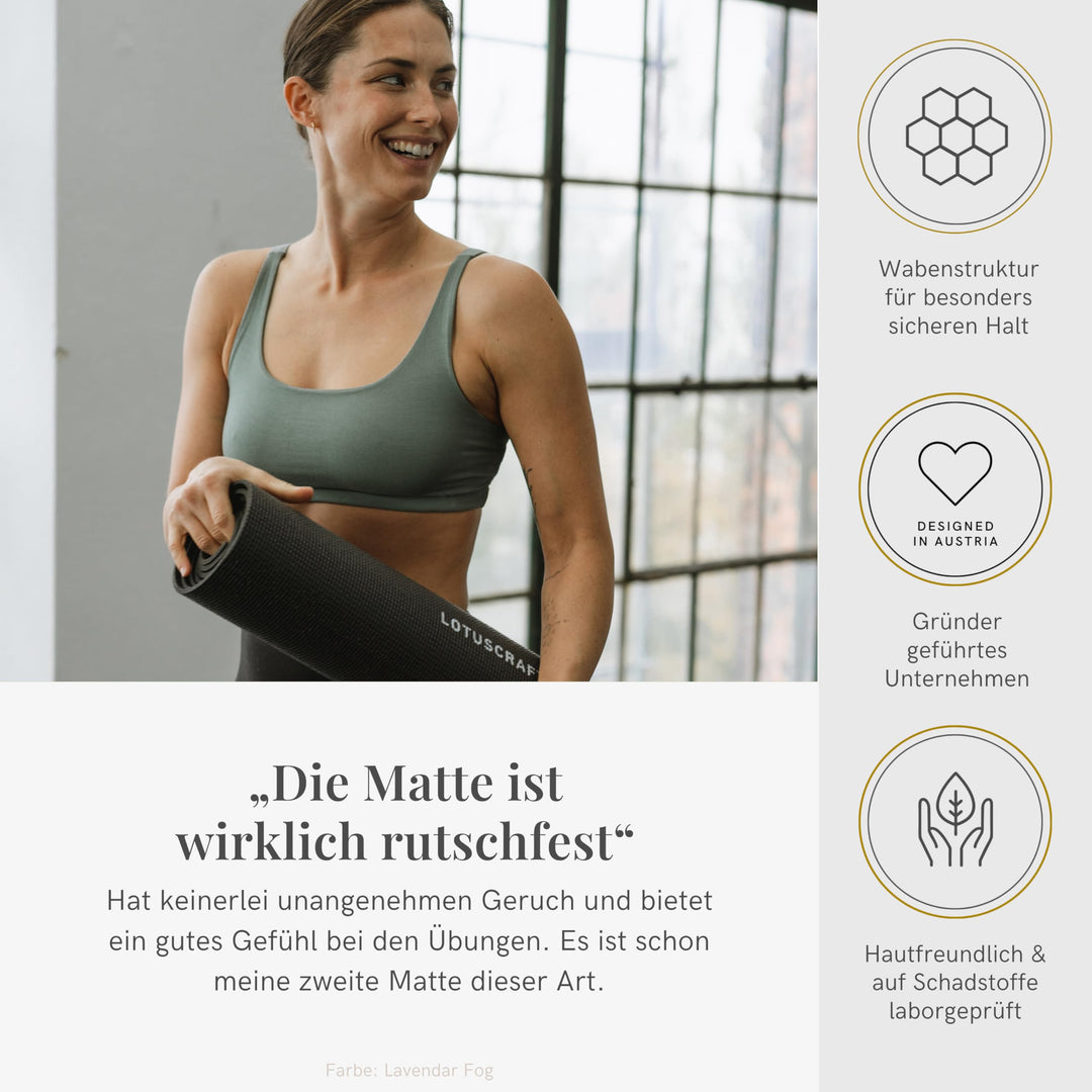 Yogamatte rutschfest 183x61x0,5 cm für Yoga, Pilates, Fitness - Bild 4