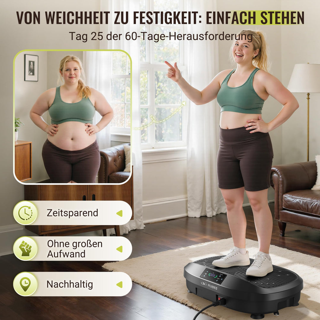 Vibrationsplatte 120 Stufen 150 kg Tragkraft mit Fernbedienung - Bild 7